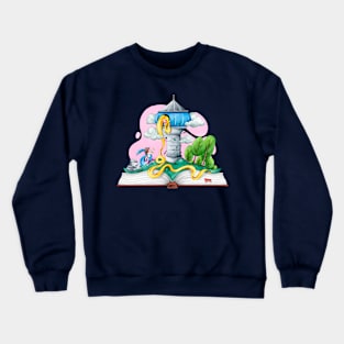 Fairytale Castle Waterolor Crewneck Sweatshirt